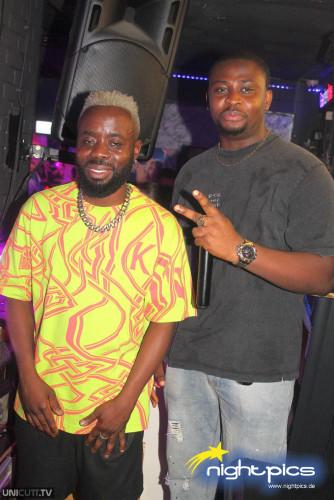 DJ KFIVE with a guest at the club